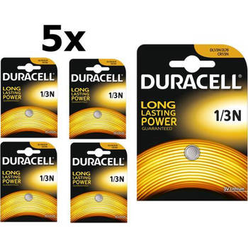 5 Stuks Duracell CR1/3 / 1/3N / 2L76 / DL1/3N / CR11108 / 2LR76 3V lithium knoopcel batterij
