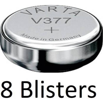 8 Stuks (8 Blisters a 1 st) Varta Knoopcel Batterij SR626 SW/SR66 SW/V377 Single-use Zilver-oxide