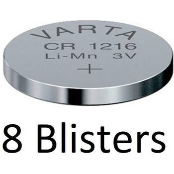 8 Stuks (8 Blisters a 1 st) Varta CR1216 Wegwerpbatterij Lithium