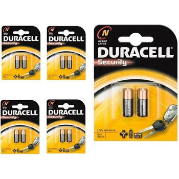 10 Stuks (5 Blisters a 2st) - Duracell LR1 / N / E90 / 910A 1,5 V Alkaline batterij (Duo Pack)