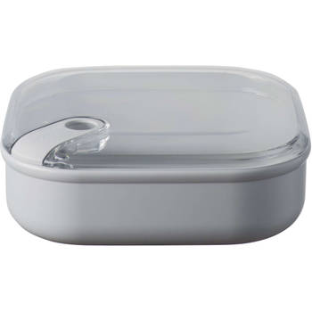 Omada - Pull Box Lunchbox Vierkant Laag 1 liter - Polypropyleen - Grijs