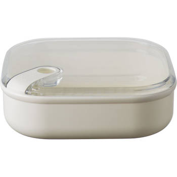 Omada - Pull Box Lunchbox Vierkant Laag 1 liter - Polypropyleen - Beige