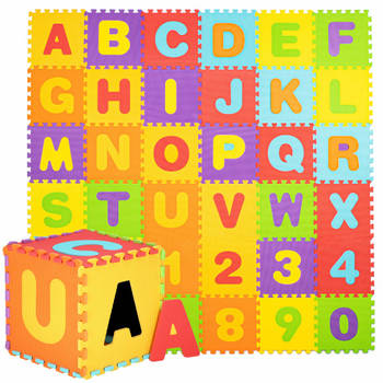 Speelmat Speelmat Foam Puzzelmat 36 Stukken Letters & Cijfers 172 x 172 cm Multicolor