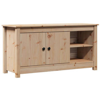 vidaXL Tv-meubel 103x36,5x52 cm massief grenenhout