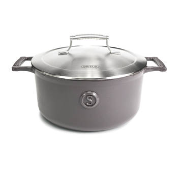 Saveur Selects Braadpan Voyage - Rabbit Grey - ø 25 cm / 4.7 liter - geëmailleerde anti-aanbaklaag