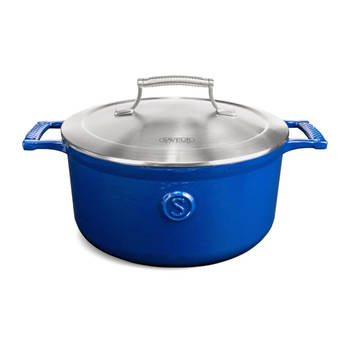 Saveur Selects Braadpan Voyage - Classic Blue - ø 25 cm / 4.7 liter - geëmailleerde anti-aanbaklaag