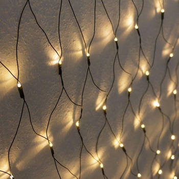 Monzana Kerst Lichtgordijn met 160 Warmwitte LED's en afstandsbediening - 200 x 150 cm