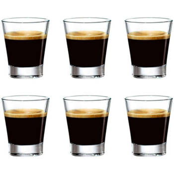 Bormioli Rocco Espresso glazen Caffeino 85 ml - 6 stuks