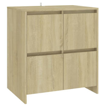 vidaXL Dressoir 70x41x75 cm bewerkt hout sonoma eikenkleurig