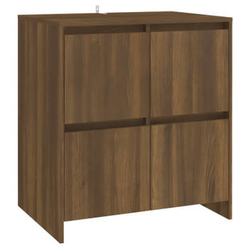 vidaXL Dressoir 70x41x75 cm bewerkt hout bruin eikenkleur