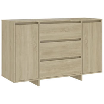 vidaXL Dressoir met 3 lades 120x41x75 cm bewerkt hout sonoma eiken