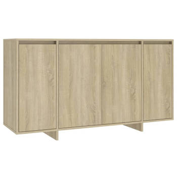 vidaXL Dressoir 135x41x75 cm bewerkt hout sonoma eikenkleurig