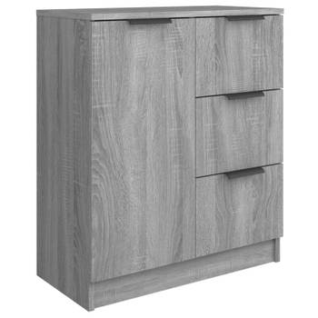 vidaXL Dressoir 60x30x70 cm bewerkt hout grijs sonoma eiken