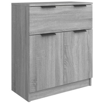 vidaXL Dressoir 60x30x70 cm bewerkt hout grijs sonoma eikenkleurig