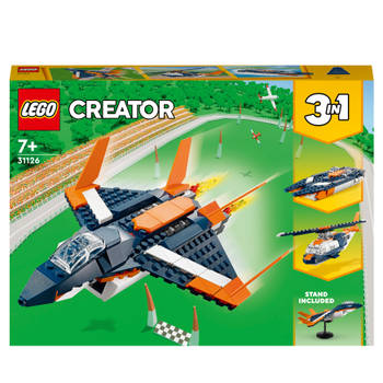 LEGO Creator 3in1 Supersonische straaljager & boot set 31126