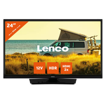 24" LED televisie met 12V adapter Lenco Zwart