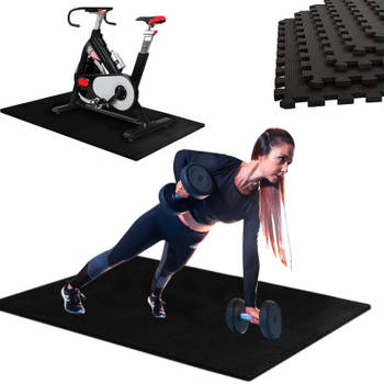 AWEMOZ Fitness Puzzelmat - 6 Stuks - Fitnessmat - Yoga Mat - Fitness Vloer - Anti-slip - 60 x 60 x 1,2cm