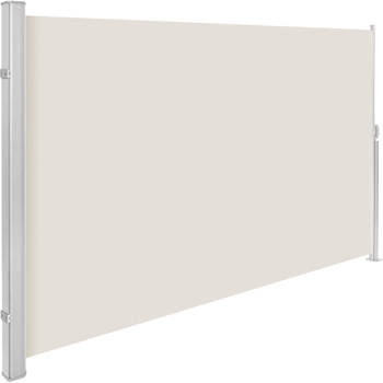 tectake - Uitschuifbaar aluminium windscherm tuinscherm 200 x 300 cm beige 401532