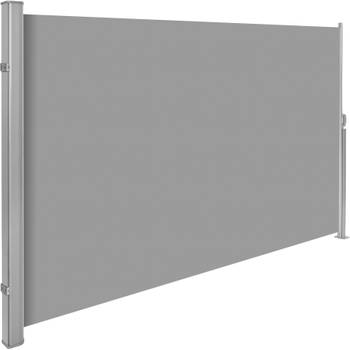 tectake - Uitschuifbaar aluminium windscherm tuinscherm 200 x 300 cm grijs 401530
