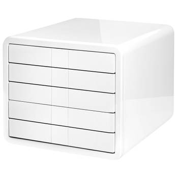 Ladebox i-Box, DIN A4/C4, 5 gesloten lades, wit