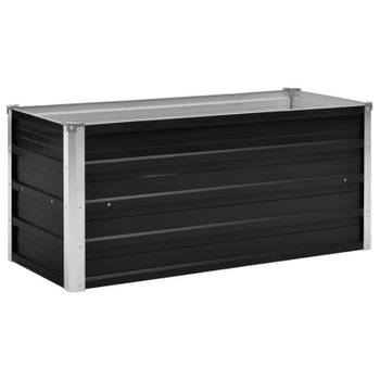 vidaXL Plantenbak verhoogd 100x40x45 cm gegalvaniseerd staal antraciet