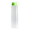 Kunststof waterfles 1500 ml transparant met dop groen - Drinkflessen