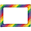Foto prop opblaasbare fotolijst 60 x 80 cm regenboog kleuren - Opblaasfiguren