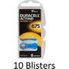 60 stuks (10 blisters a 6 st) Duracell DA675 hoorapparaat batterij - Blauw