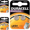 6 Stuks ( 3 Blisters a 2st) - Duracell G10 / LR54 / 189 / AG10 Alkaline knoopcel batterij