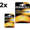 2 Stuks - Duracell 399-395/G7/SR927W 1.5V 52mAh knoopcel batterij