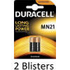 4 Stuks (2 Blisters a 2 st) Duracell MN21 Alkaline Beveiligingsbatterij