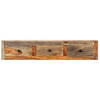 The Living Store Wandkast - Massief Sheeshamhout - 100 x 25 x 20 cm - Met 3 lades