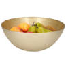 Decoratie schaal/fruitschaal van glas goud rond D28 x H11,5 cm - Fruitschalen