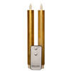 Anna's Collection LED dinerkaarsen - goud - 2x stuks - 23 cm - met afstandsbediening - LED kaarsen