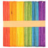 Houten knutselstokjes/ijsstokjes 50x regenboog kleurenmix 11 cm - Houten knutselstokjes