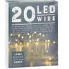 Cepewa draadverlichting lichtsnoer 220 cm - 20 leds warm wit -batterij - Lichtsnoeren