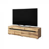 TV kast TV meubel Taylor design 140 cm bruin houtstructuur