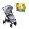 Chicco bundel - Buggy Multiride - Light Grey & Babyboekje Junior 19 X 19 Cm Polyester Geel/groen