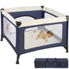 tectake Tommy baby box - Opklapbaar Voor op Reis - blauw - 402205