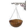 Hanging basket 30 cm met ijzeren muurhaak en kokos inlegvel - Plantenbakken