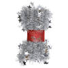 Cepawa Kerstslingers - met sterretjes - zilver - 200 x 6,5 cm - kerstslingers/kerst guirlandes - Kerstslingers