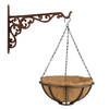 Hanging basket 30 cm met muurhaak - metaal - complete hangmand set - Plantenbakken