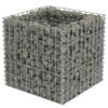 vidaXL Gabion plantenbak verhoogd 50x50x50 cm gegalvaniseerd staal