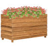 vidaXL Plantenbak verhoogd 100x40x55 cm gerecycled teakhout en staal