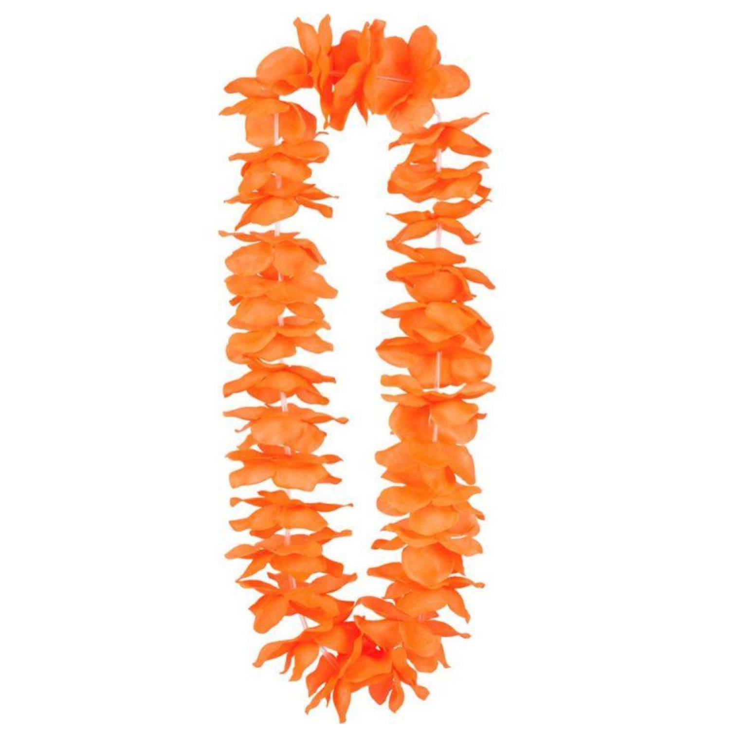 Pakket met 100 stuks Oranje Krans Hawaii | Oranje Feestartikelen | Feestkleding EK/WK Voetbal