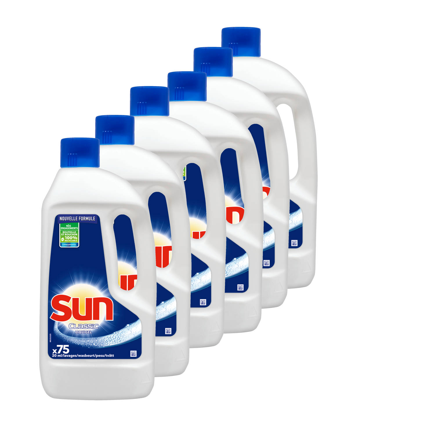 Sun Classic Liquigel Vaatwasproduct- Voordeelverpakking 6 X1.5l