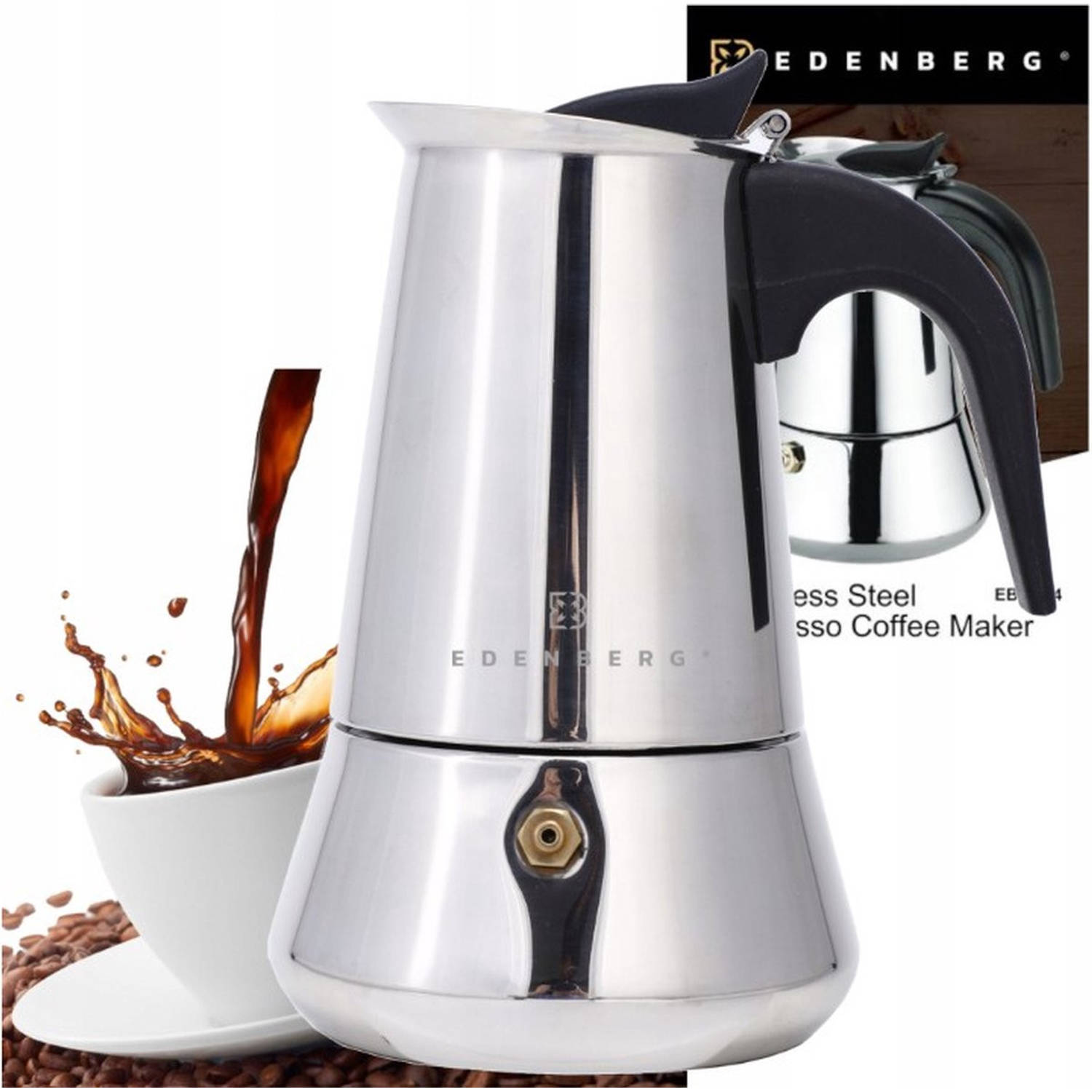 Edënbërg Percolator Koffiemaker 6 Kops Espresso Maker 300 Ml
