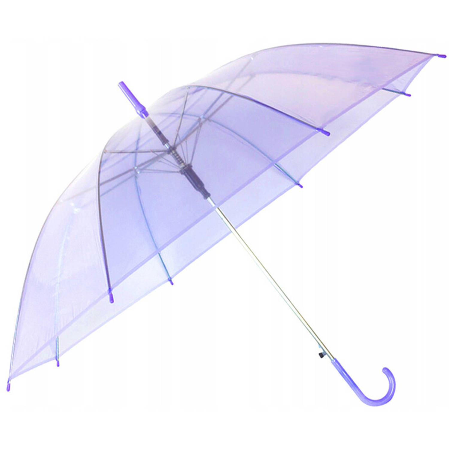 zoom kort Wet en regelgeving Paraplu - Aptoza Plu - Opvouwbaar - Transparant Paars - Doorzichtige Paraplu  - Ø107cm | Blokker