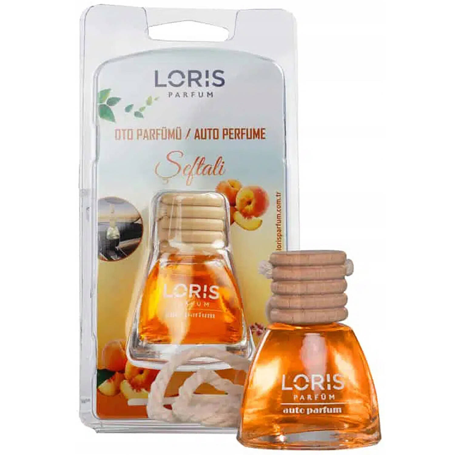 LORIS - Autoparfum - Autogeur - Auto Luchtverfrisser - Auto Geurverfrisser - Peach - 10ml