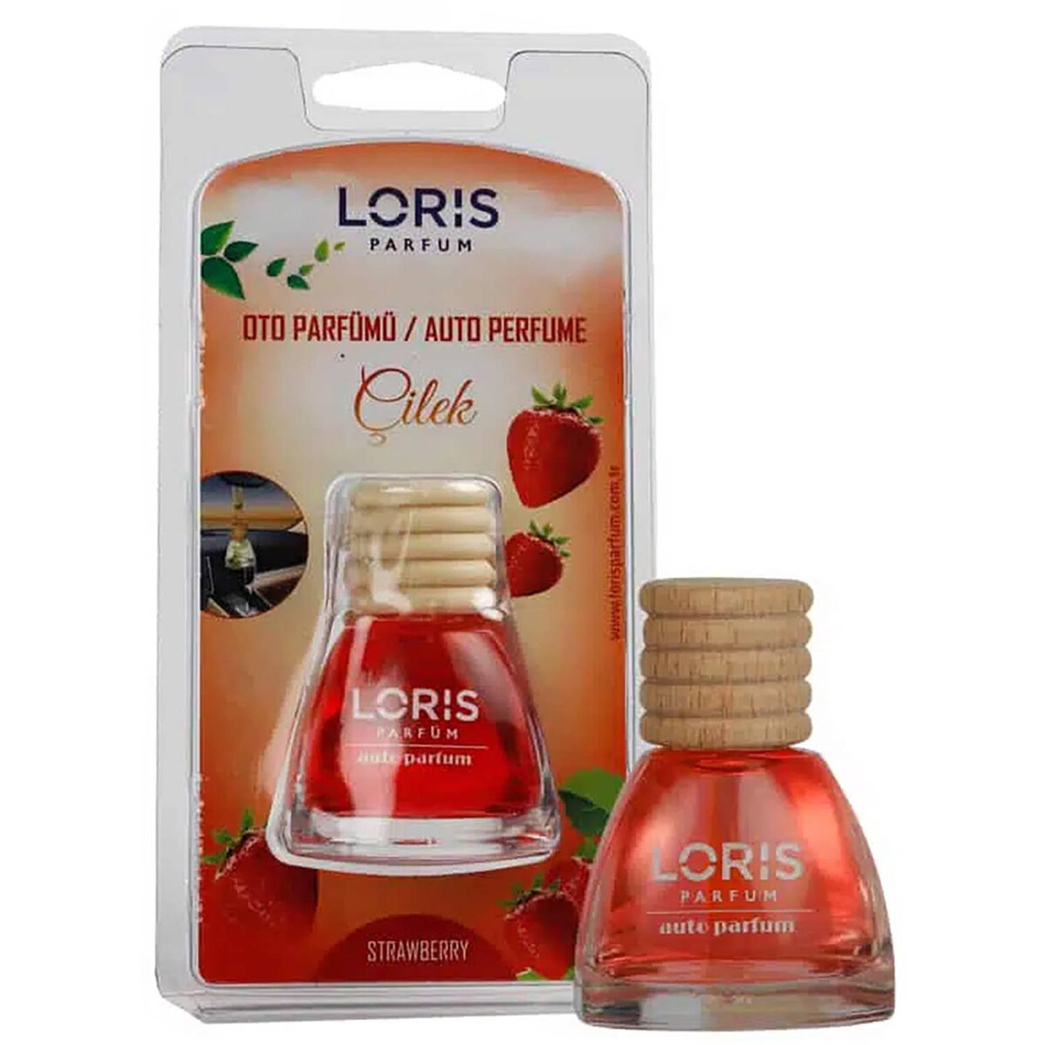 Loris - Autoparfum - Autogeur - Auto Luchtverfrisser - Auto Geurverfrisser - Strawberry - 10ml